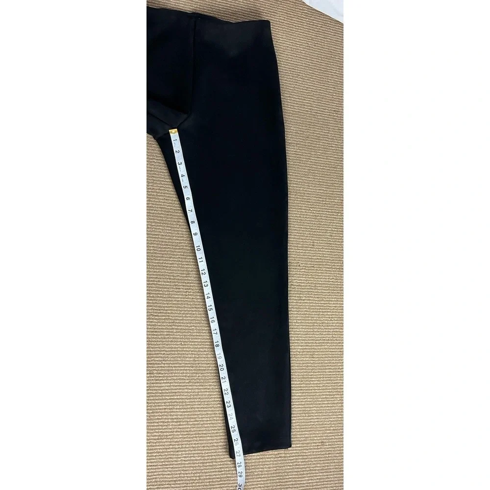 Banana Republic Size 8 Women Devon Pants High Rise Black Faux Suede Inseam 27" - Picture 8 of 14